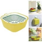 Limitless Small Double-Layer Draining Basket, Stackable Soaking & Draining Solution for Fresh Fruits and Veggies, Effortless Washing, Easy to Clean